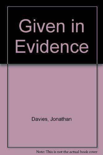 cover image Given in Evidence