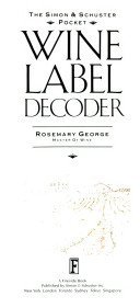 cover image Simon and Schuster Pocket Wine Label Decoder