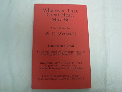 cover image Wherever That Great Heart May Be