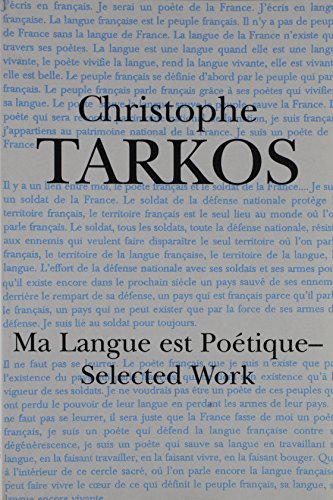 cover image MA LANGUE EST POETIQUE: Selected Work