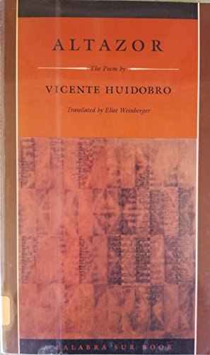 cover image Altazor, Or, a Voyage in a Parachute (1919): A Poem in VII Cantos