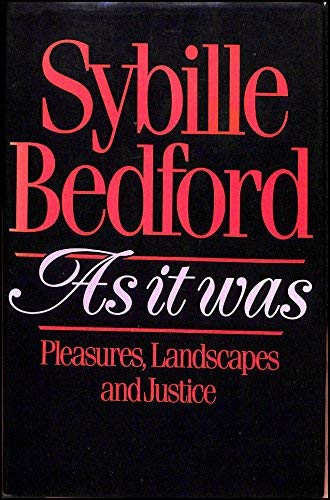 cover image As It Was: Pleasures, Landscapes, and Justice